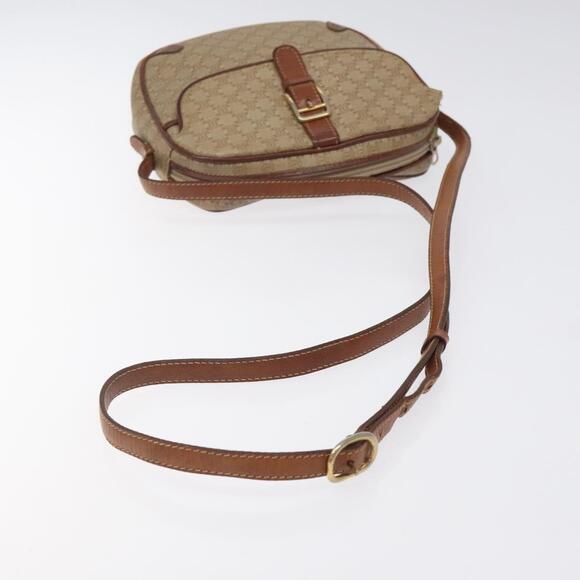 CELINE Macadam Canvas Shoulder Bag Beige Gold - Picture 7 of 12